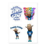Freddy Friday Sticker sheet